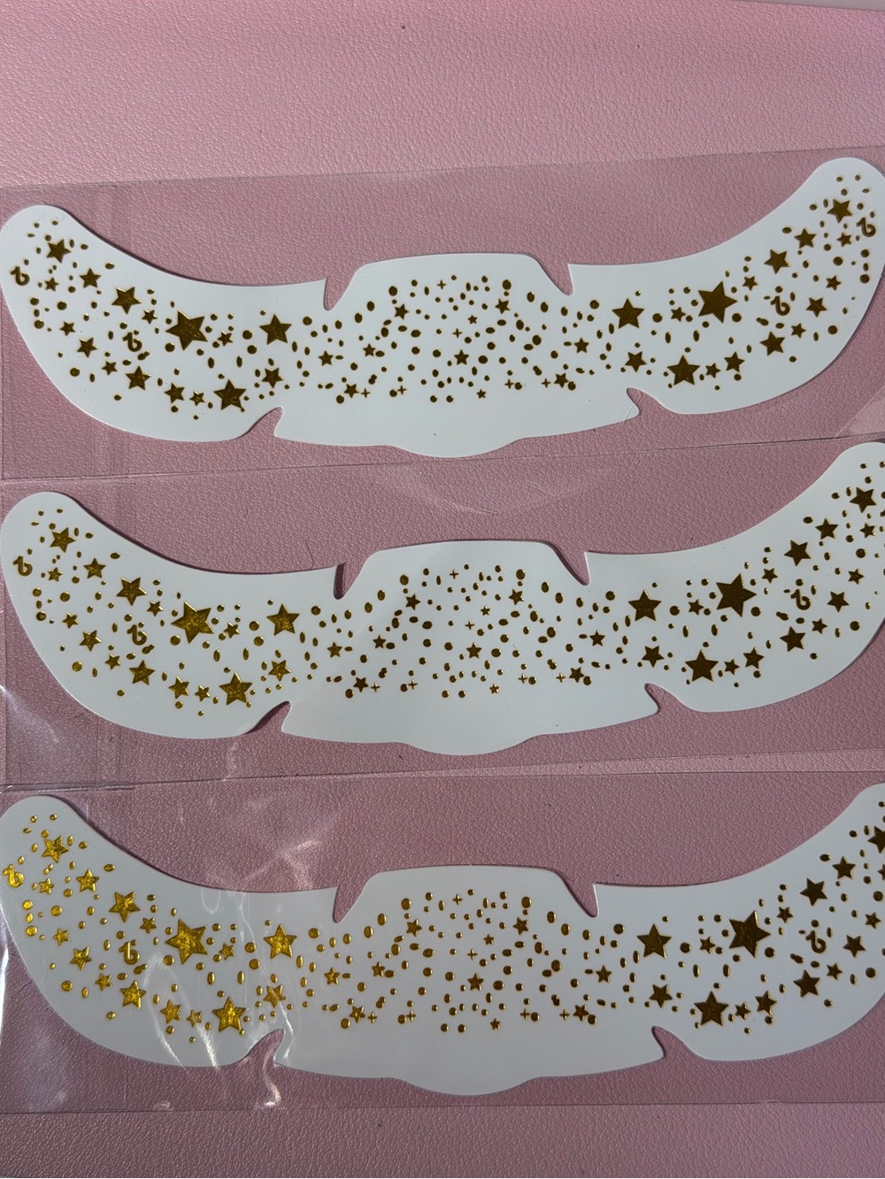 Gold Glitter Star Freckle Temporary Face Tattoos 3 Sheets Celestial TikTok